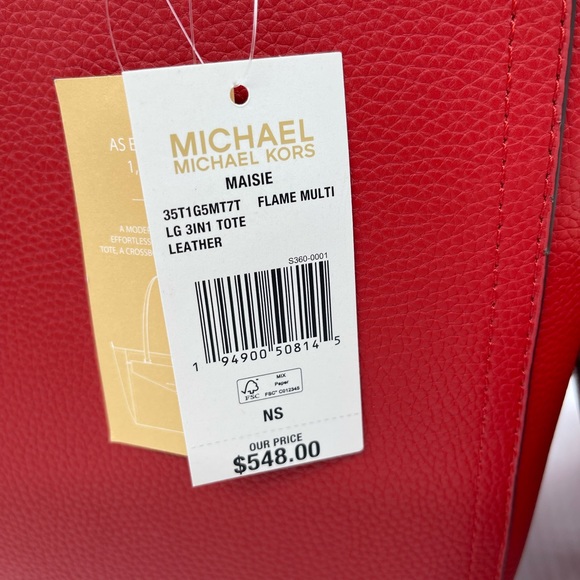 Michael Kors Large Maude Large 3 in 1 Tote Bag Flame - Picture 16 of 16
